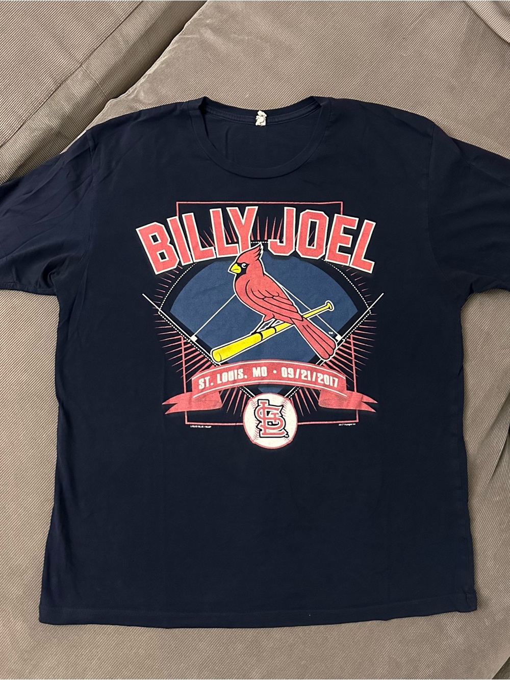 Billy Joel St Louis Cardinals Busch Stadium Concert Large Shirt 09/21/2017